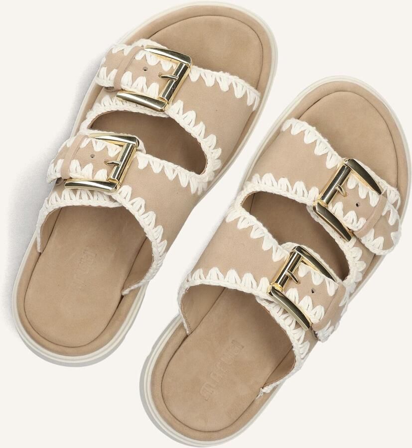 Maruti Beige Suède Chunky Sole Slippers - Foto 3