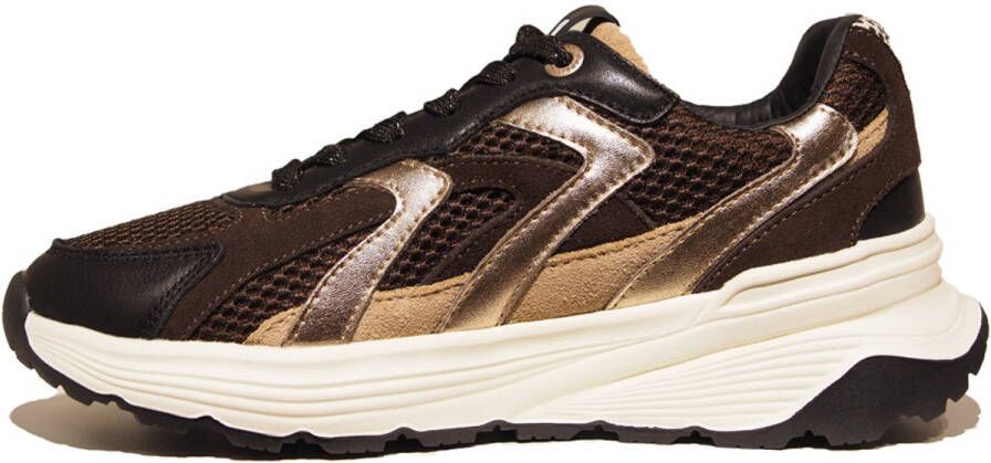 Maruti Dora Sneakers Dames Leren Sneaker Bruin