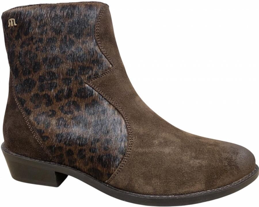 Maruti Gavi Suede Hairon DBrown DN1 Enkellaarzen Bruin Suede Dames Bruin