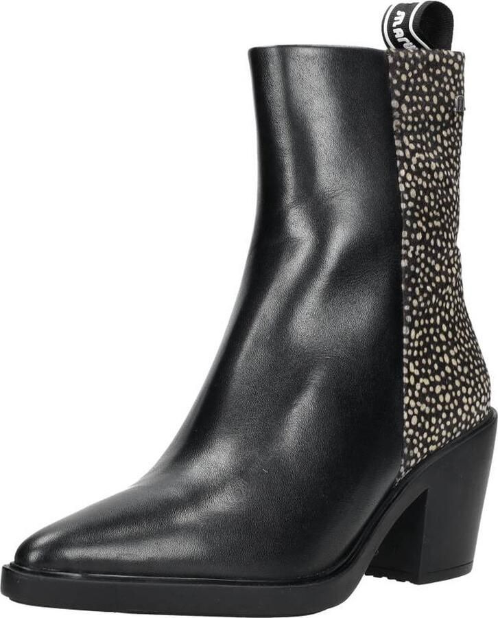 Maruti Gisele Leather Pixel Zwart Leer Enkellaars met hak Dames - Foto 3