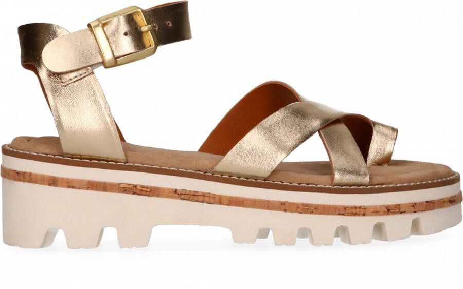 Maruti Kiki Sandalen Plat Goudkleur