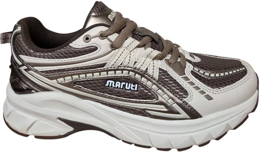 Maruti Nola Leather Offwhite V78 Sneakers Bruin Brons Wit Leer en Mesh Dames Bruin Brons Wit - Foto 2