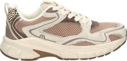 Maruti Novi Leather Nude J39 Sneakers Offwhite Beige Tijgerprint Leer en Mesh Dames Offwhite Beige Tijgerprint