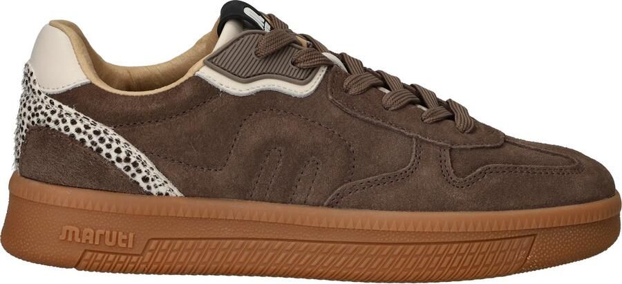 Maruti Yale D01 Almond Pixel Offwhite Sneakers Bruin Suede Dames Bruin