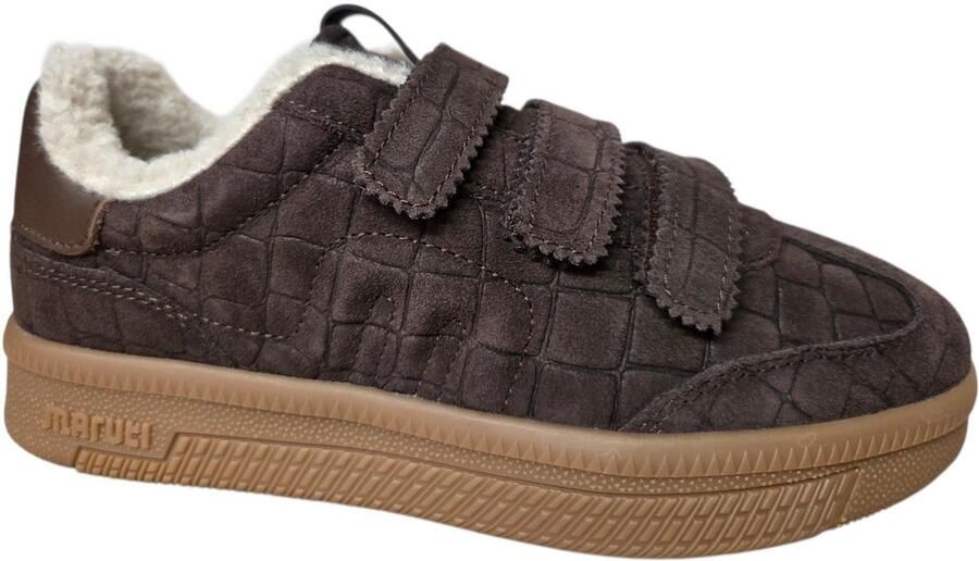 Maruti Yana Suede Brown D00 Sneakers Bruin Suede Dames Klittenbandsluiting Bruin - Foto 2