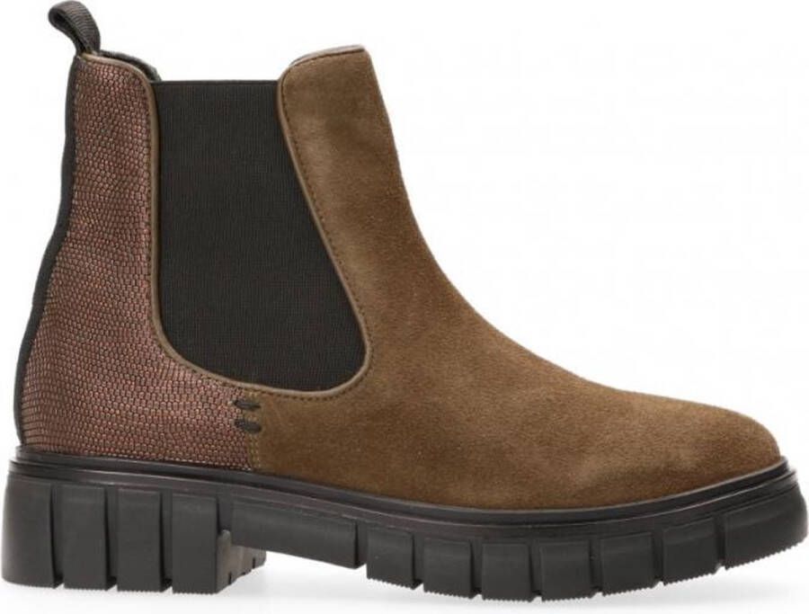 Maruti Tygo Chelsea Boots Lizard Groen Khaki Lizard Bronze