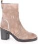 Maruti Vanity Suede Taupe Beige Suede Enkellaars met hak Dames - Thumbnail 2