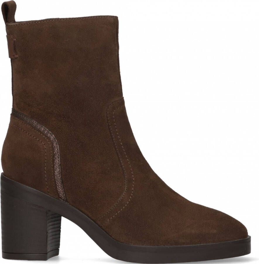 Maruti Vanity Enkellaarsjes Enkelboots met rits Dames Bruin - Foto 3