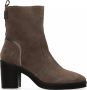 Maruti Vanity Suede Taupe Beige Suede Enkellaars met hak Dames - Thumbnail 2