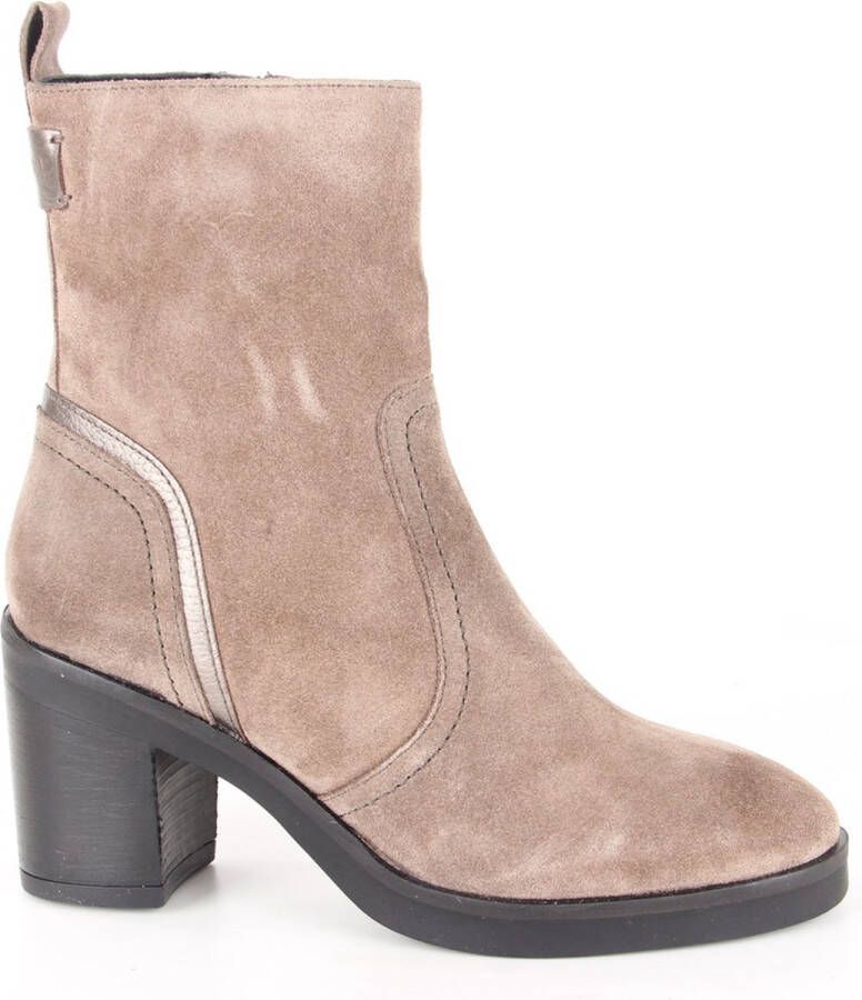 Maruti Vanity Suede Taupe Beige Suede Enkellaars met hak Dames - Foto 3