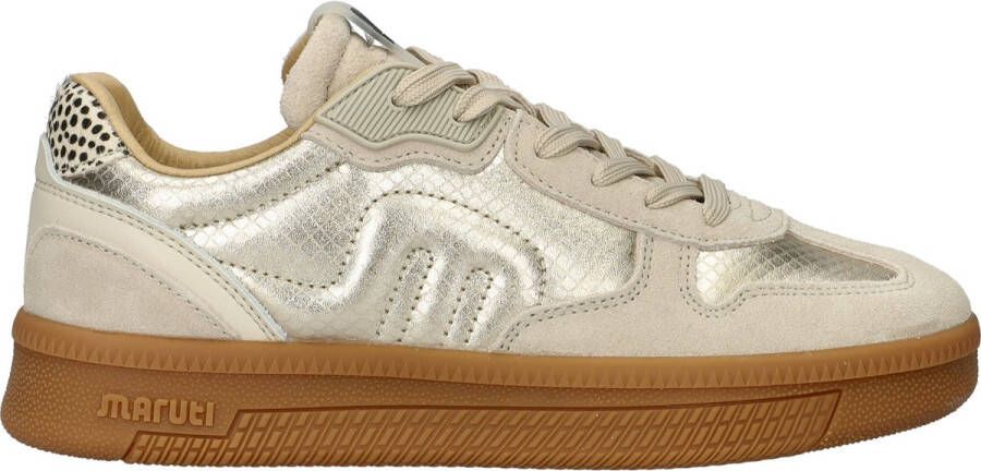 Maruti Yale Suede taupe gold sneakers Goud Leer Lage sneakers Dames
