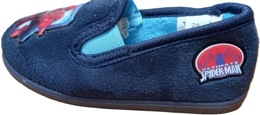 Marvel slippers Spider-man Spiderman pantoffels instappers sloffen blauw elastiek
