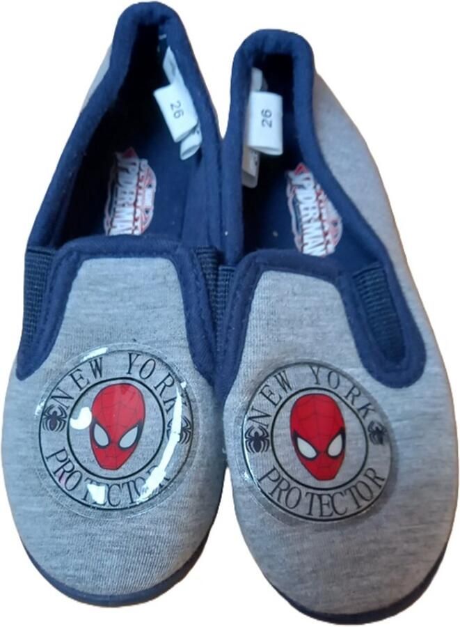 Marvel slippers Spider-man Spiderman pantoffels instappers sloffen grijs
