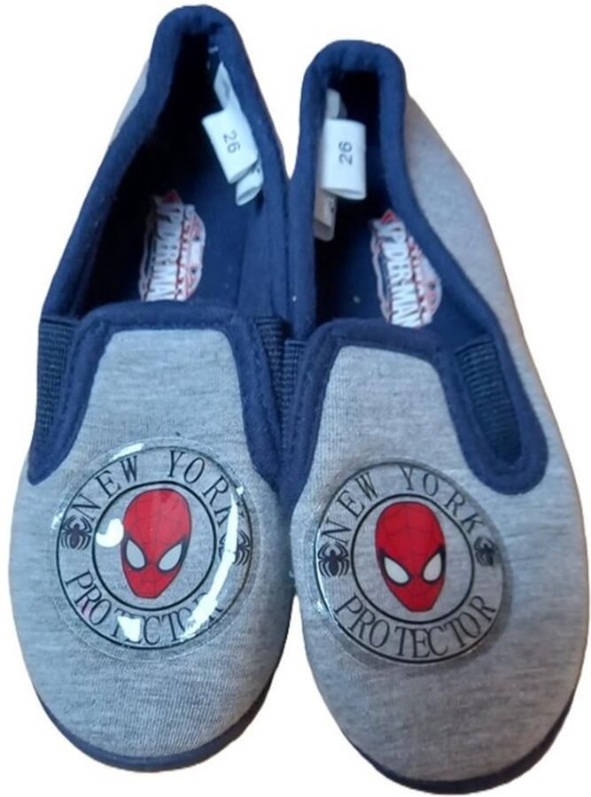 Marvel slippers Spider-man Spiderman pantoffels instappers sloffen grijs