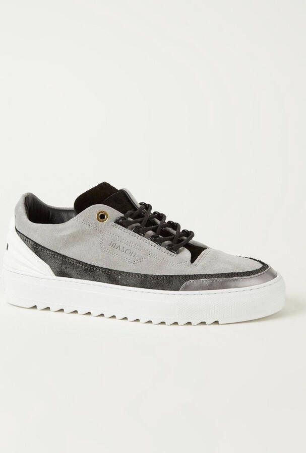 Mason Gar ts Firenze sneaker met suède details Grijs