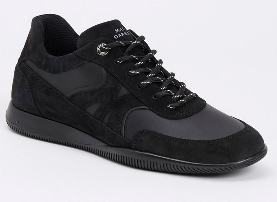 Mason Garments Maranello sneaker van suède Zwart