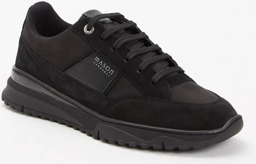 Mason Garments Tia Runner sneaker van suède Zwart