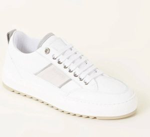 Mason Garments Tia sneaker van leer met suède details Wit
