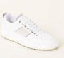 Mason Gar ts Tia sneaker van leer met suède details Wit - Thumbnail 1