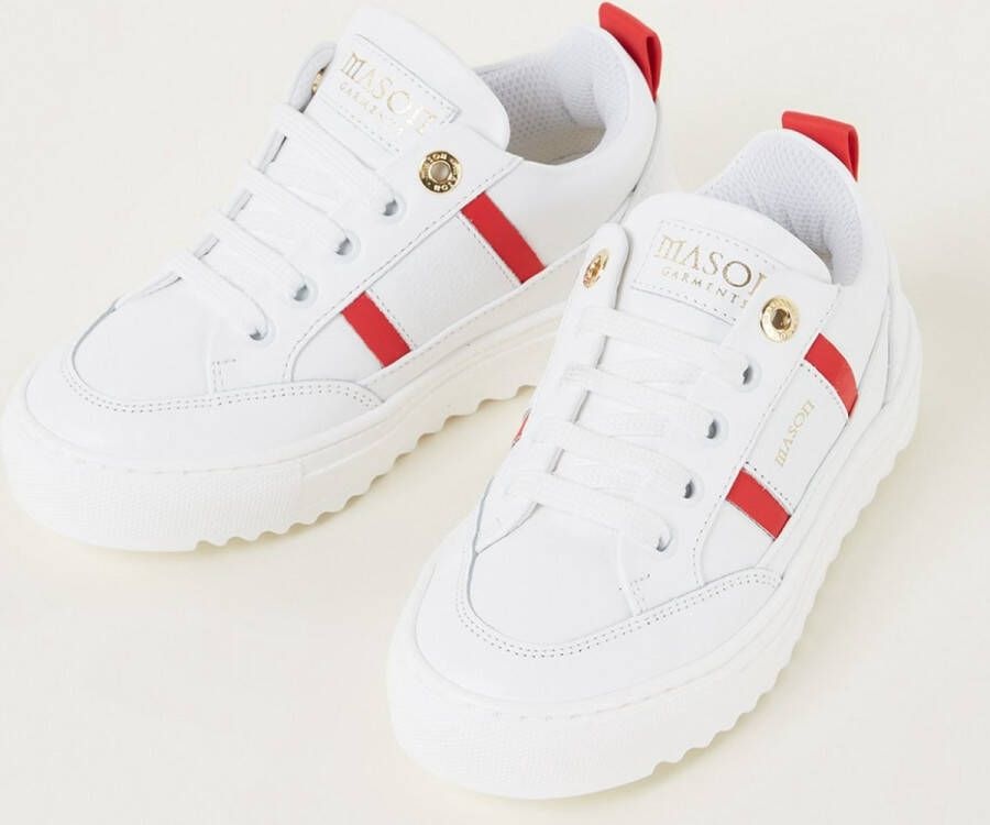 Mason Garments Tia sneaker Wit Rood