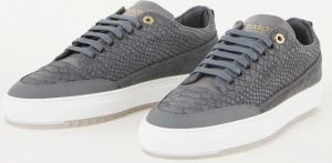 Mason Garments Torino sneaker van suède met slangenstructuur Zwart