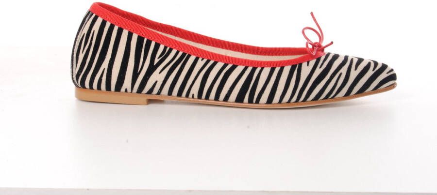 MAURY dames ballerine Cleo zebra beige zwart