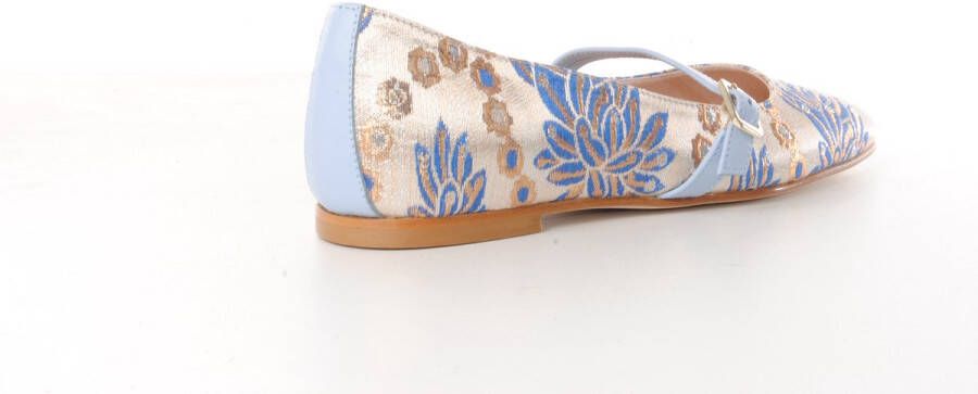 MAURY dames ballerine Fleur beige blauw