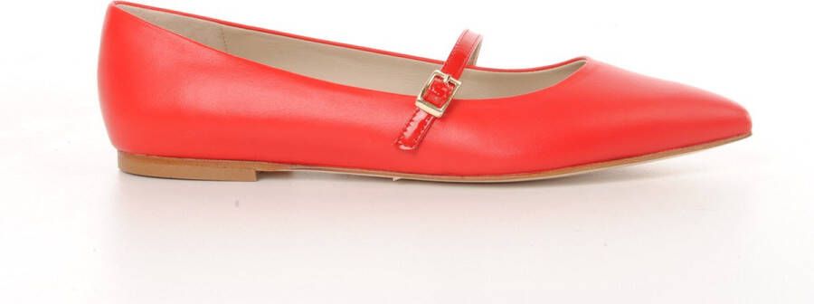 MAURY dames ballerine kardamom rood leder
