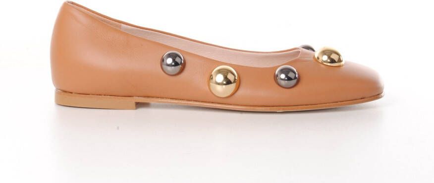 MAURY dames ballerine Romana naturel leder