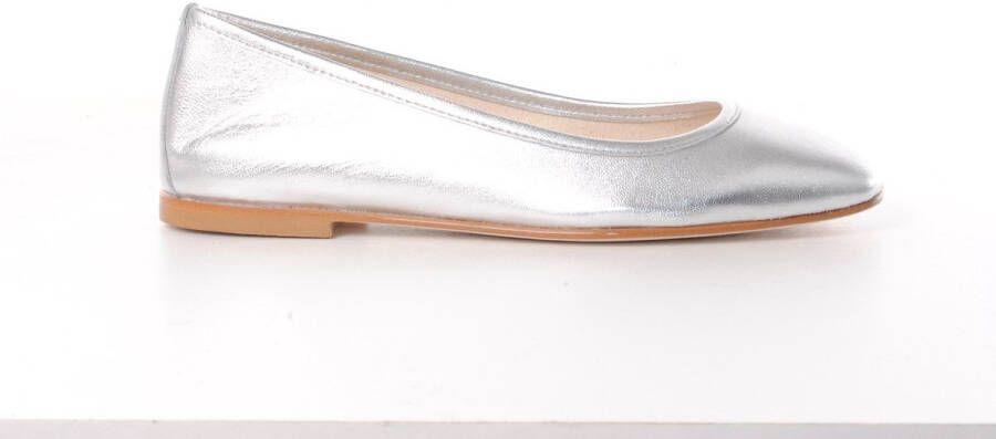 MAURY dames ballerine Romee zilver leder