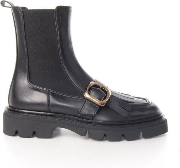 MAURY dames chelsea boot Oleander gepolierd leder zwart