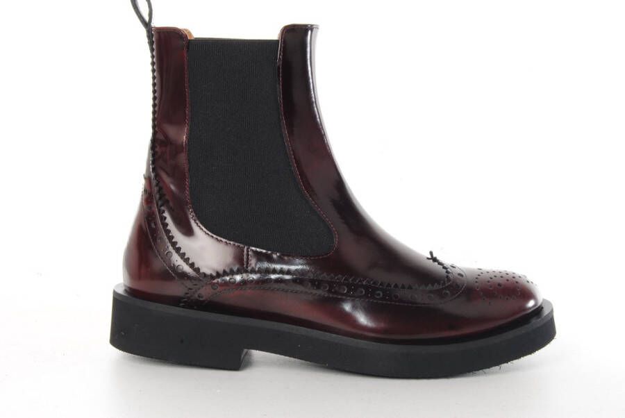 MAURY dames chelsea boot Soller gepolierd leder bordo