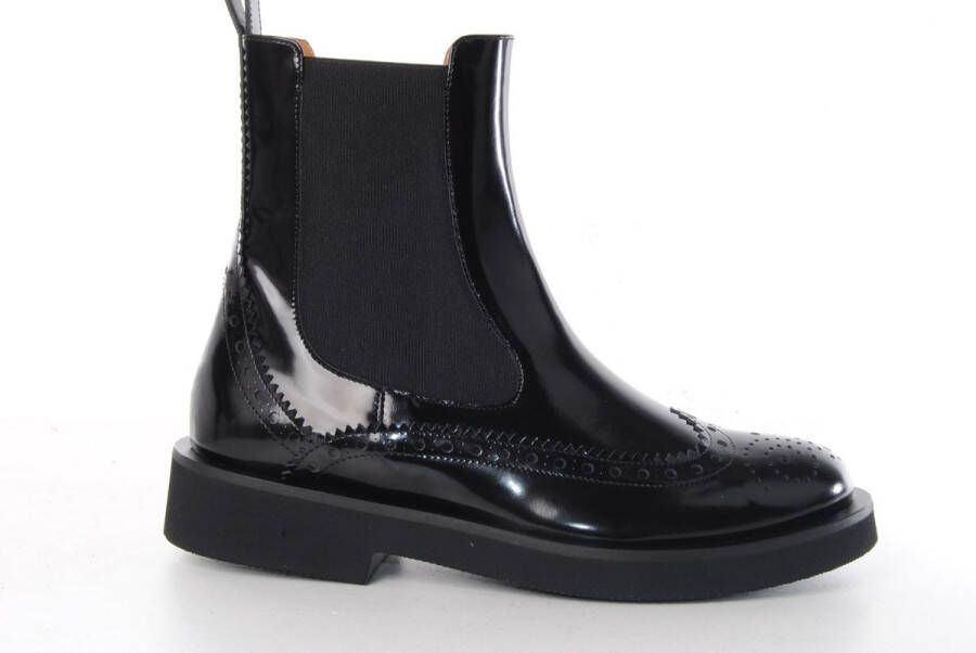 MAURY dames chelsea boot Soller gepolierd leder zwart