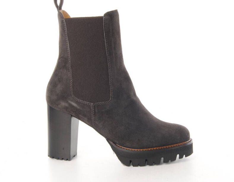 MAURY dames chelsea boot suède bruingrijs