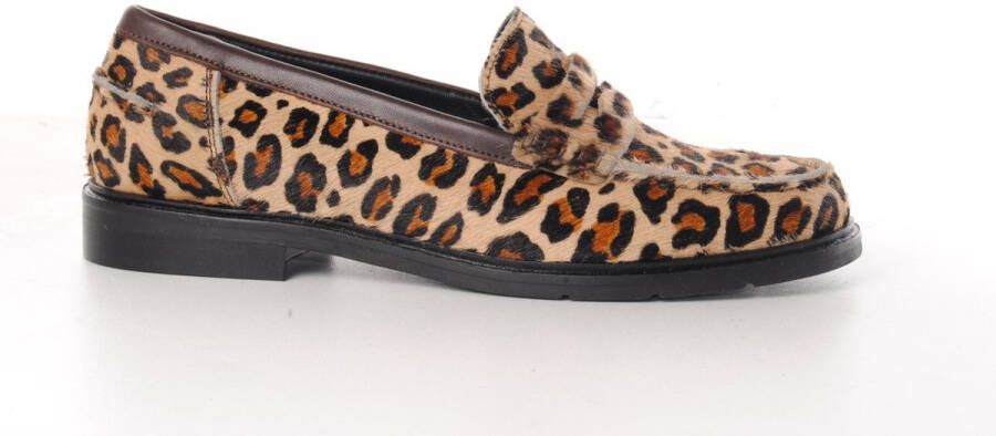 MAURY dames loafer Naboo koeienhuid leopardprint