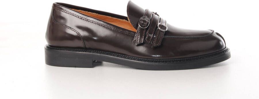 MAURY Dames loafer Samurai gepollierd leder bruin