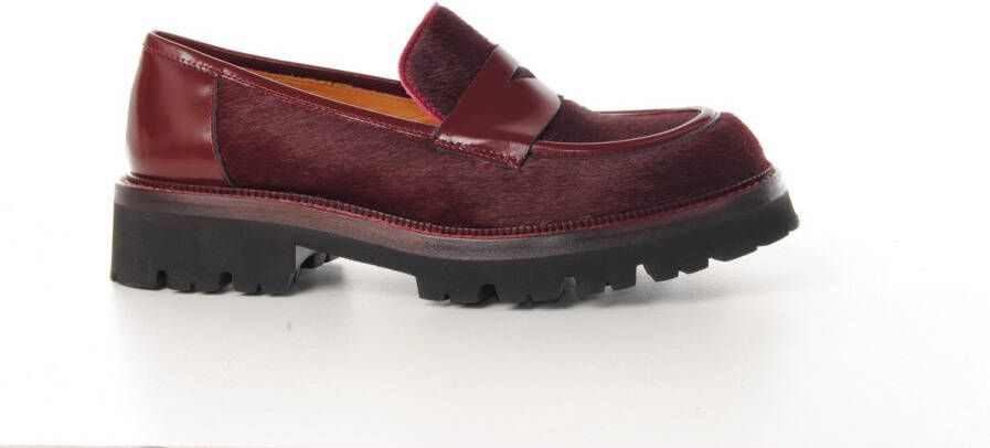 MAURY dames loafer Tintin koeienhuid bordo