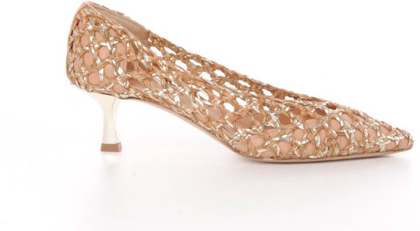 MAURY dames pump Eros tresse naturel or