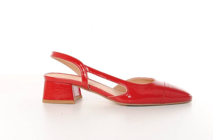 MAURY dames slingback Barbara rood lakleder