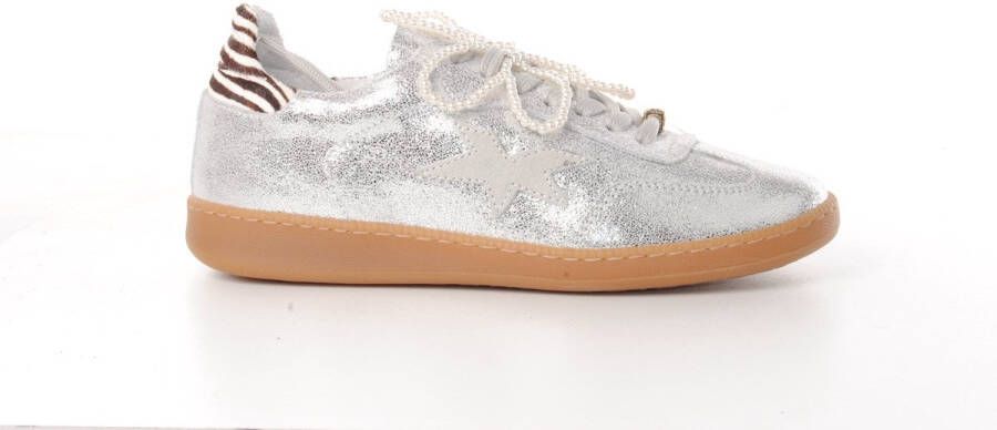 MAURY DAMES SNEAKERS HANIWA METALLIC ZILVER