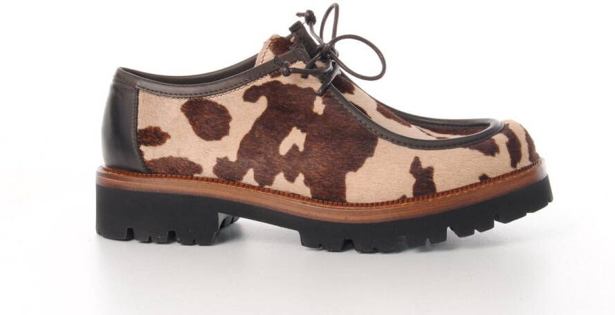 MAURY DAMES VETERSCHOEN LORNA KOEIENHUID BRUIN BEIGE