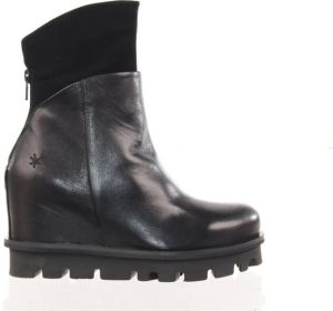 MAURY damesboot met wedge zwart