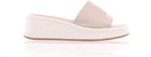 MAURY damesslipper plateauzool beige