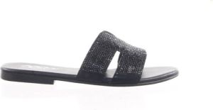 MAURY damesslippers strass zwart