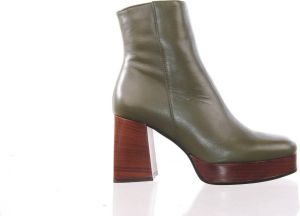 MAURY elegante dameslaars plateauzool groen