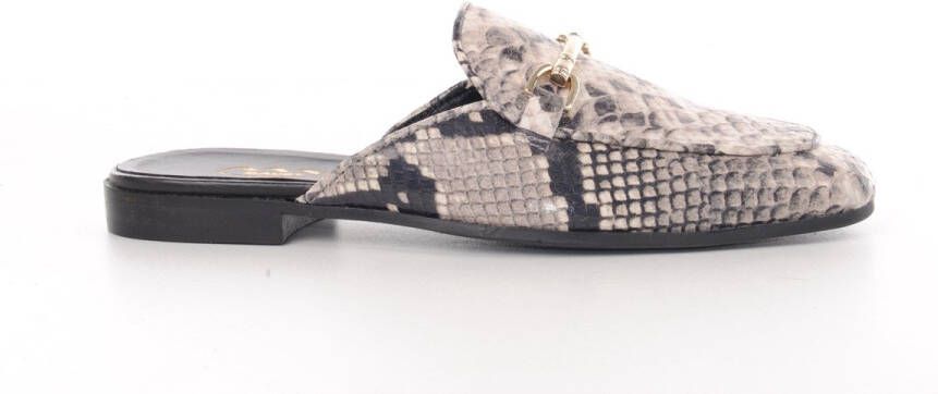 MAURY Elegante damesslipper met grijze pitonprint
