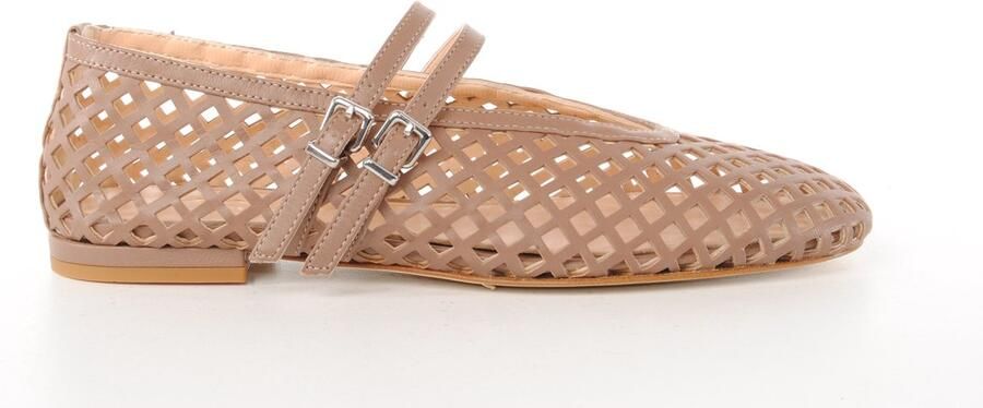 MAURY dames ballerine Megane leder taupe