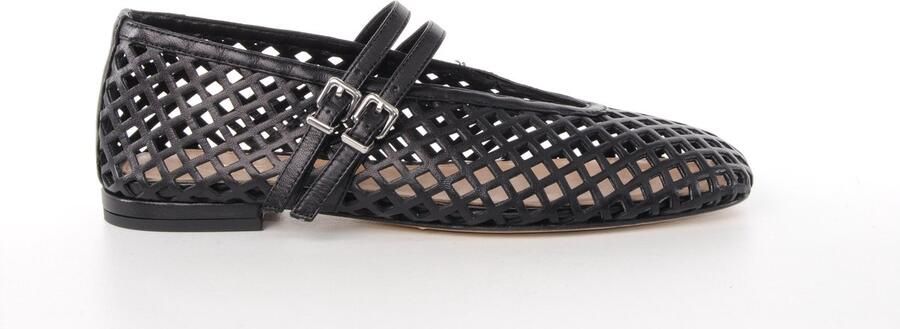 MAURY dames ballerine Megane leder zwart