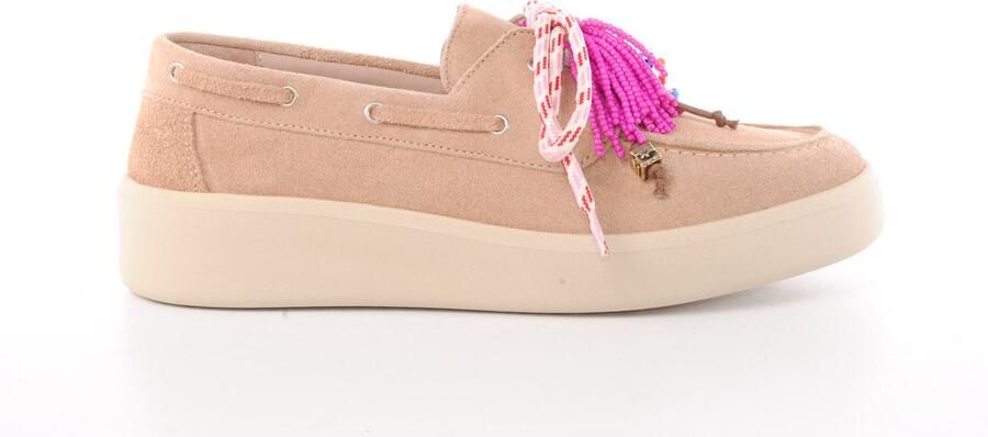 MAURY dames bootschoen Malta suède nude