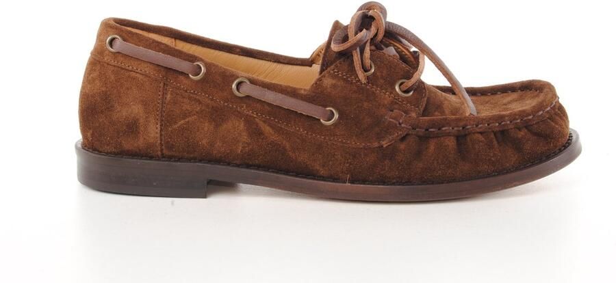 MAURY dames bootschoen Mustang suède bruin